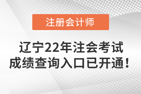 遼寧省阜新2022年注冊會計師考試成績查詢?nèi)肟谝验_通！