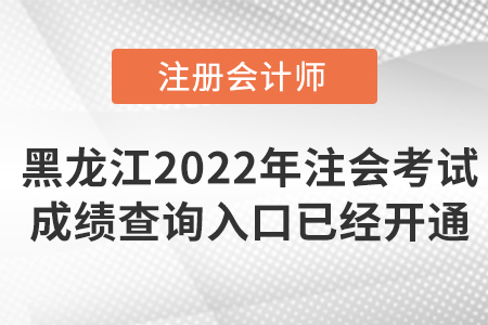 2022年黑龍江省牡丹江注冊會計師考試成績查詢?nèi)肟谝验_通！點擊可查！