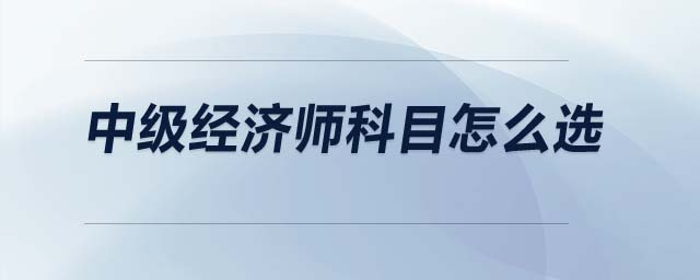 中級經(jīng)濟師科目怎么選