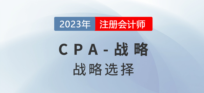 注會戰(zhàn)略預習章節(jié)速覽:第三章戰(zhàn)略選擇 注會戰(zhàn)略預習章節(jié)速覽:第三章戰(zhàn)略選擇