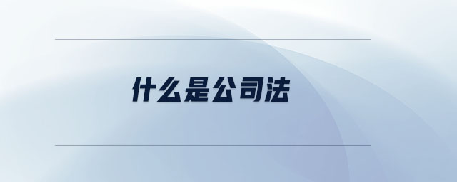 什么是公司法 什么是公司法