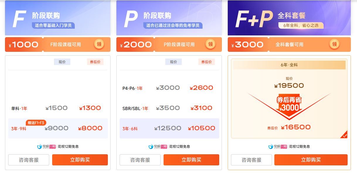 保價(jià)雙12！2023年ACCA全科套餐暢享鉅惠！