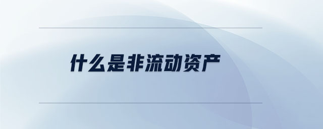 什么是非流動資產 什么是非流動資產