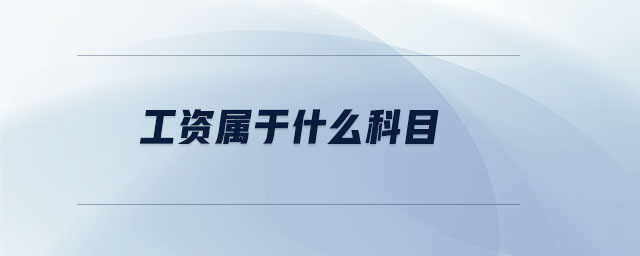 工資屬于什么科目 工資屬于什么科目