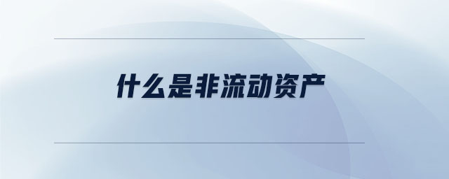 什么是非流動資產(chǎn)