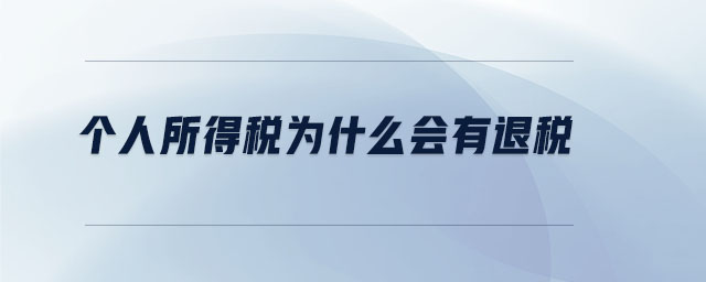 個(gè)人所得稅為什么會有退稅 個(gè)人所得稅為什么會有退稅