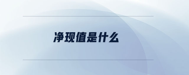 凈現(xiàn)值是什么