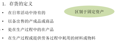存貨的定義 存貨的定義