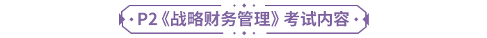P2《戰(zhàn)略財(cái)務(wù)管理》考試內(nèi)容 P2《戰(zhàn)略財(cái)務(wù)管理》考試內(nèi)容