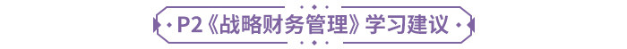 P2《戰(zhàn)略財(cái)務(wù)管理》學(xué)習(xí)建議 P2《戰(zhàn)略財(cái)務(wù)管理》學(xué)習(xí)建議