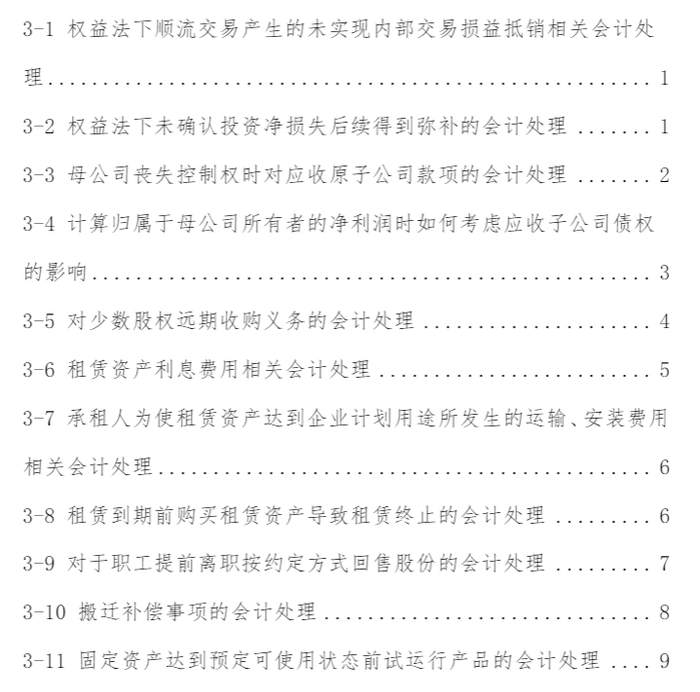 會計類第三號目錄