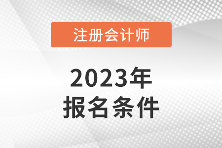 注冊會計師報名條件2023年新規(guī)定公布了嗎？