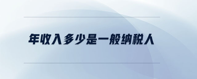 年收入多少是一般納稅人 年收入多少是一般納稅人