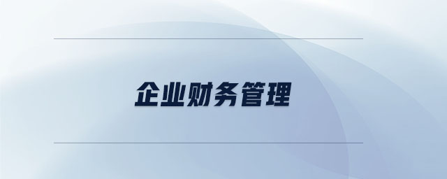 企業(yè)財(cái)務(wù)管理 企業(yè)財(cái)務(wù)管理