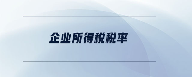 企業(yè)所得稅稅率 企業(yè)所得稅稅率