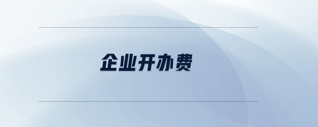 企業(yè)開(kāi)辦費(fèi) 企業(yè)開(kāi)辦費(fèi)