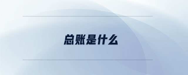 總賬是什么 總賬是什么