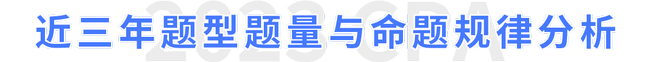 注會審計題型題量、命題規(guī)律