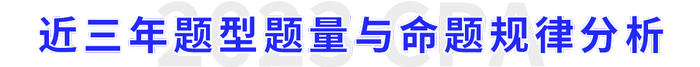 近三年題型題量與命題規(guī)律分析