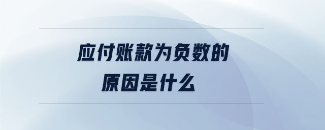 應付賬款為負數(shù)的原因是什么