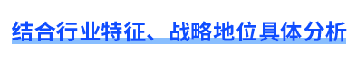 結(jié)合行業(yè)特征、戰(zhàn)略地位具體分析