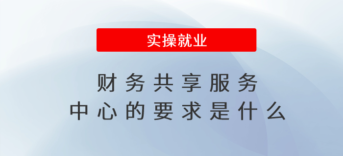 財務(wù)共享服務(wù)中心的要求是什么