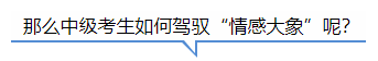 中級(jí)會(huì)計(jì) 那么如何在備考中控制住“情感大象”呢？
