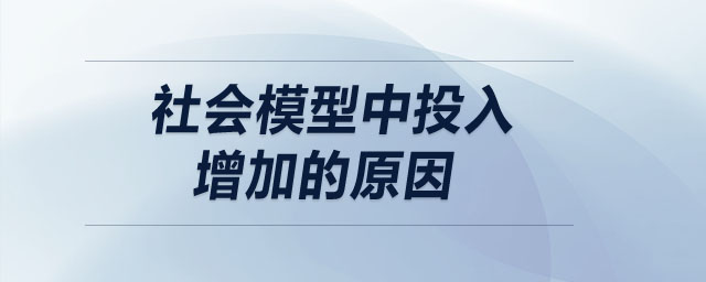 社會模型中投入增加的原因
