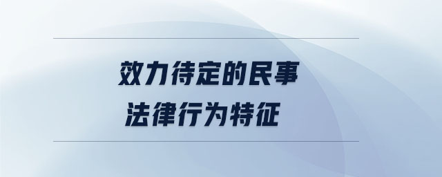 效力待定的民事法律行為特征 效力待定的民事法律行為特征