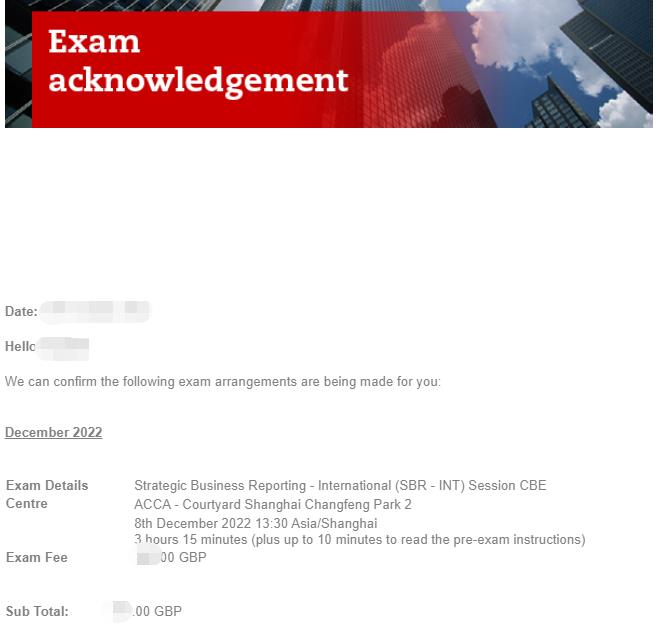 成功后，報(bào)考科目顯示“Booked”和收到報(bào)考確認(rèn)郵件。