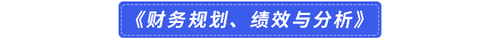 財務規(guī)劃、績效與分析
