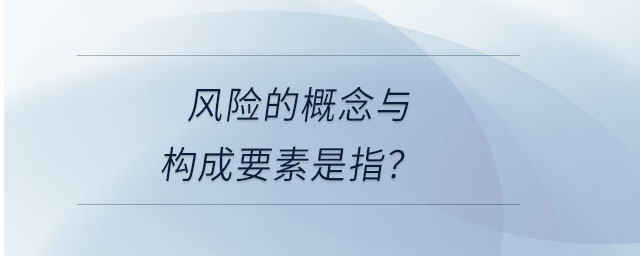 風(fēng)險的概念與構(gòu)成要素是指？