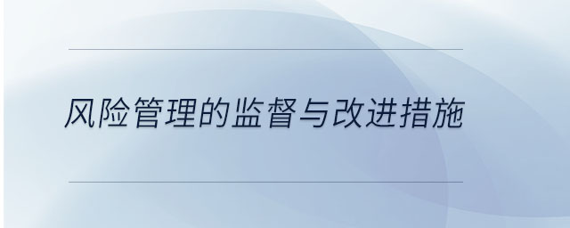 風險管理的監(jiān)督與改進措施 風險管理的監(jiān)督與改進措施