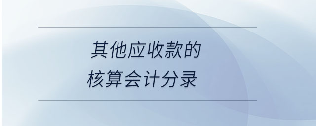 其他應(yīng)收款的核算會計分錄 其他應(yīng)收款的核算會計分錄