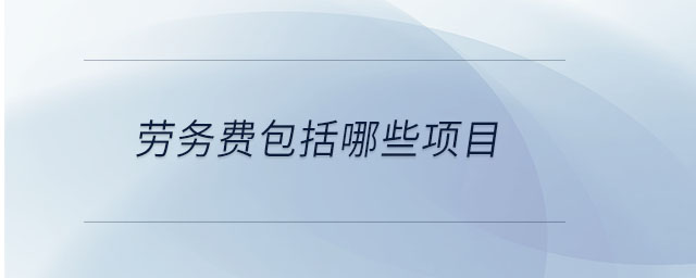 勞務(wù)費(fèi)包括哪些項(xiàng)目 勞務(wù)費(fèi)包括哪些項(xiàng)目
