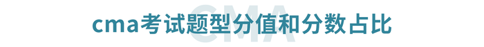 cma考試題型分值和分數(shù)占比
