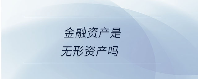 金融資產(chǎn)是無(wú)形資產(chǎn)嗎 金融資產(chǎn)是無(wú)形資產(chǎn)嗎
