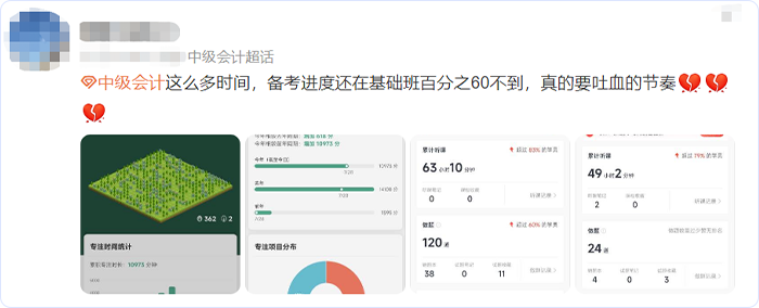 中級(jí)會(huì)計(jì)微博網(wǎng)友備考進(jìn)度3