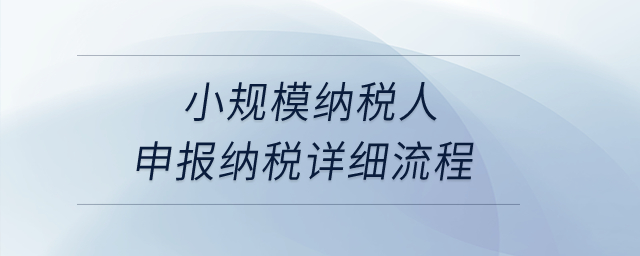 小規(guī)模納稅人申報(bào)納稅詳細(xì)流程? 小規(guī)模納稅人申報(bào)納稅詳細(xì)流程?