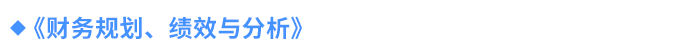 《財(cái)務(wù)規(guī)劃、績(jī)效與分析》