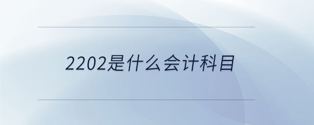 2202是什么會計(jì)科目