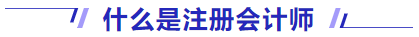 什么是注冊會計(jì)師