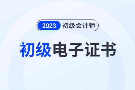 初級會計證書電子版下載在哪里？可以查看了嗎？