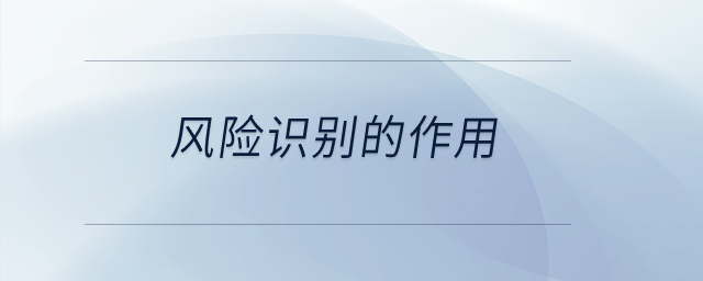 風(fēng)險識別的作用？