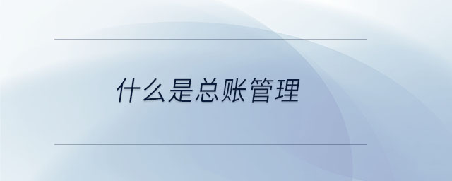 什么是總賬管理 什么是總賬管理