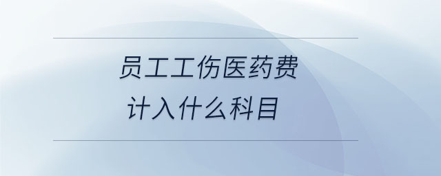 員工工傷醫(yī)藥費計入什么科目 員工工傷醫(yī)藥費計入什么科目