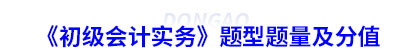《初級會計實務(wù)》題型題量及分值