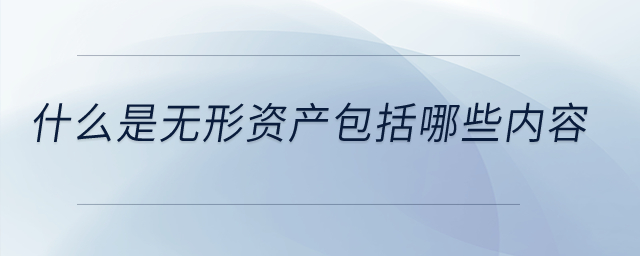 什么是無形資產(chǎn)包括哪些內(nèi)容？