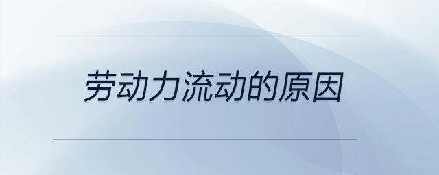 勞動(dòng)力流動(dòng)的原因