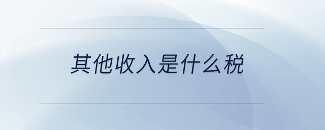 其他收入是什么稅？